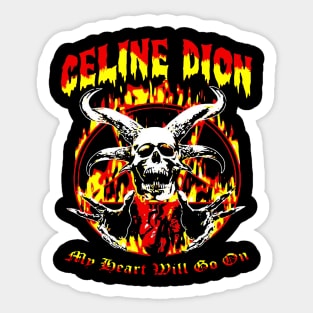 Celine dion art fire Sticker